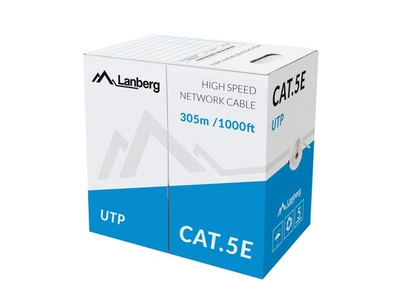 Кабель Lanberg UTP 100Mb/s 305 м cca Black (5901969429602)