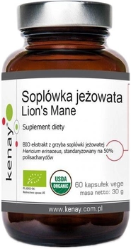 Suplement diety Kenay Soplówka Jeżowata Lions Mane 60 kapsułek (5900672154641)