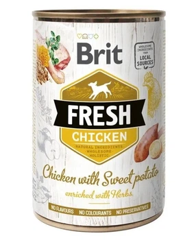 Вологий корм Brit Fresh Chicken Sweet Potato для дорослих собак усіх порід з куркою та бататом, 400 г