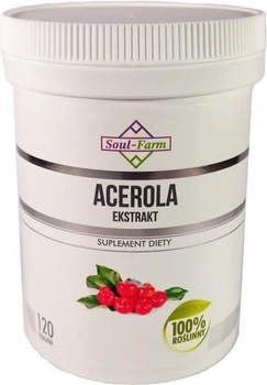 Дієтична добавка Soul Farm Premium Екстракт ацероли 600 мг 120 капсул (5902706732405)