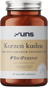 Suplement diety UNS Korzeń Kudzu + Bioperine 60 kapsułek (5904238962398)