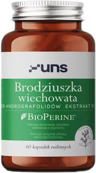 Suplement diety UNS Brodziuszka Wiechowata + Bioperine 60 kapsułek (5904238962565)