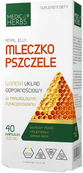 Suplement diety Medica Herbs Royal Jelly Mleczko pszczele 40 kapsułek (5907622656934)