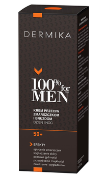 Крем для обличчя Dermika 100% for Men 50+ проти зморшок 50 мл (5902046503031)