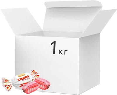 Карамель молочна з начинкою Roshen Рачки 1 кг (44823077604379)