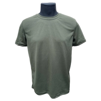 Футболка прямого кроя, военная футболка олива размер М