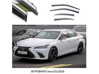 Дефлекторы окон ветровики Lexus ES 2018- П/К скотч FLY нержавеющая сталь 3D BLXES1823-W/S (134-135)