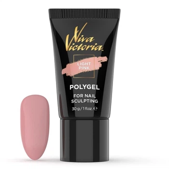 Нежно-розовый полигель для наращивания ногтей Viva Victoria Polygel Light Pink №04 30 г
