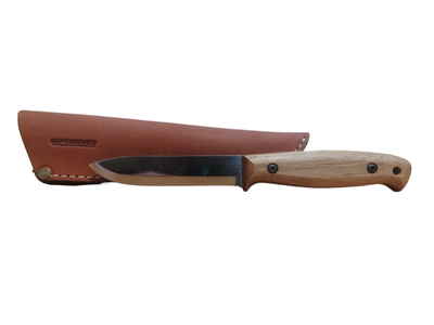 Туристический нож BS2FT CSH, углеродистая сталь, ручка орех, чехол кожа, лезвие 110мм BPS KNIVES