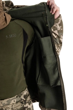 Военная водонепроницаемая дышащая теплая тактическая флиска-куртка Softshell L(48-50) Пиксель