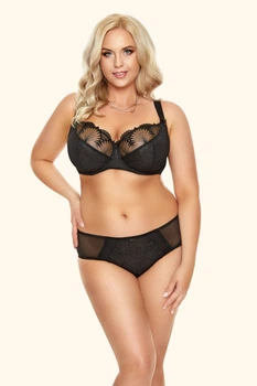 Мягкий бюстгальтер с кружевом Nessa Selena black 90J Черный