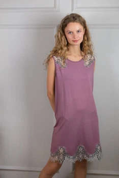 Ночівня з віскози Silence 204 Dasty pink 42(S) Карамель