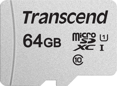 Karta pamięci Transcend MicroSDXC 300S 64GB Class 10 UHS-I U1 bez adaptera (TS64GUSD300S)