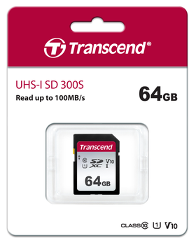Карта пам'яті Transcend 300S SDXC 64GB Class 10 UHS-I U1 V10 (TS64GSDC300S)