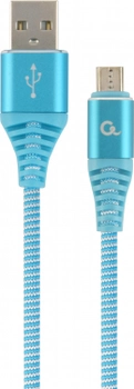 Кабель Cablexpert USB - MicroUSB 2 м Blue/White (CC-USB2B-AMmBM-2M-VW)