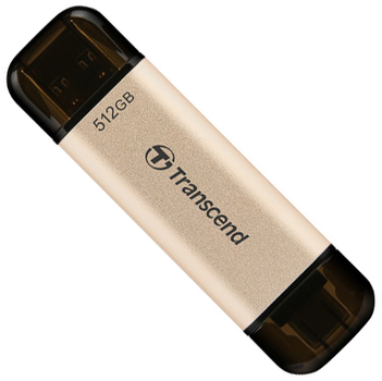 Флеш пам'ять USB Transcend JetFlash 930C 512GB USB 3.2/Type-C Gold-Black (TS512GJF930C)