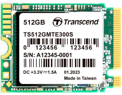 SSD диск Transcend 300S 512GB NVMe M.2 2230 PCIe 3.0 x4 3D NAND TLC (TS512GMTE300S)
