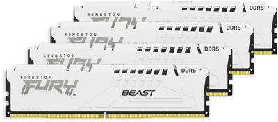 Pamięć Kingston FURY DDR5-5200 65536 MB PC5-41600 (Komplet 4x16384) Beast 1Rx8 White (KF552C40BWK4-64)