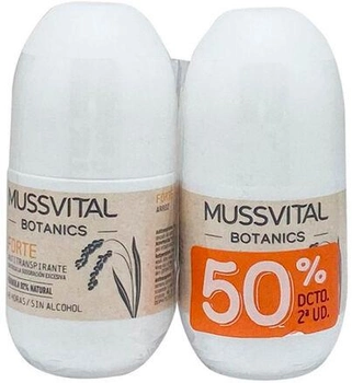 Zestaw antyperspirantów Mussvital Botanics Deo Forte 2 x 75 ml (8430442009637)