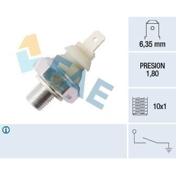 Датчик давления масла FAE AUDI VW SEAT 1.8 Bar (белый), 056 919 081, 056 919 081E (12910)