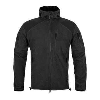 Флісова куртка Helikon-Tex Alpha Hoodie Grid Fleece чорний XXL