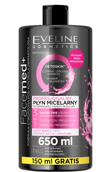 Płyn micelarny Eveline Cosmetics Facemed+ 3 in 1 650 ml (5901761984002)