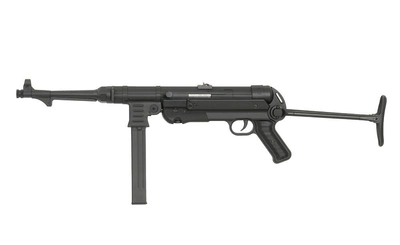 Пістолет-пулемет MP007 (MP 40) FULL METAL — BLACK [AIRSOFT GUN MANUFACTURER] (для страйкболу)