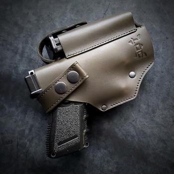 Поясна кобура для Glock 19 (коричнево-оливковий)