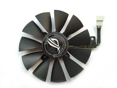 Вентилятор кулер для видеокарты ASUS GTX 1060 1070 1080 Ti RX 480 580 STRIX (orgnl) 87 мм FirstD 4-pin FDC10U12S9-C (T129215SU PLD09210S12HH)(№116.2)