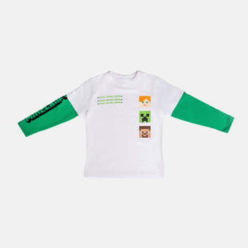 Дитяча футболка з довгими рукавами для хлопчика OVS 1834284 116 см White (8056781762455)