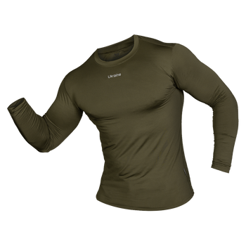 Лонгслив тактический эластичный футболка с длинным рукавом для силовых структур Олива Ukraine 7342 XXL (OPT-7901)