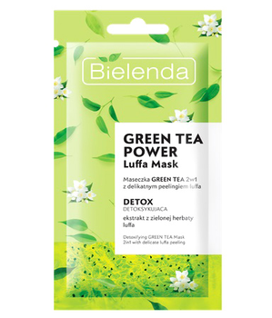 Маска для обличчя Bielenda Green Tea Power Luffa з м'яким пілінгом 8 г (5902169039349)