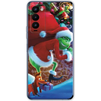 Силиконовый Чехол с Картинкой для Tecno Camon 18 Принт (Новогодний, Гринч) (44215-ysm2268)