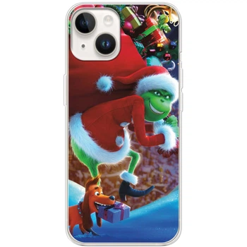 Силіконовий Чохол з Картинкою для iPhone 15 Plus Принт (Новорічний, Грінч) (49167-ysm2268)