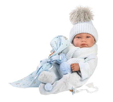 Пупс Тіно 43 cm Toquilla Bambi Azul LLORENS (84337)