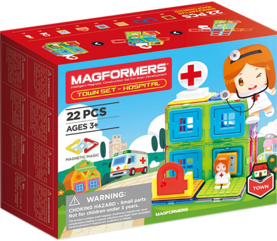 Klocki magnetyczne Magformers Szpital 22 elementy (005-717006)