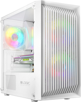 Obudowa komputerowa Logic Concept Atos Mesh+Glass ARGB fans 3x120 mm White (AM-ATOS-20-0000000-0002)