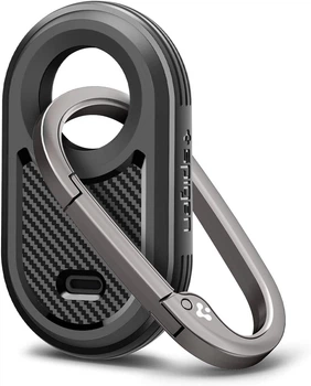 Чехол - брелок Spigen для Samsung Galaxy SmartTag 2 - Rugged Armor, Matte black (ACS06271)