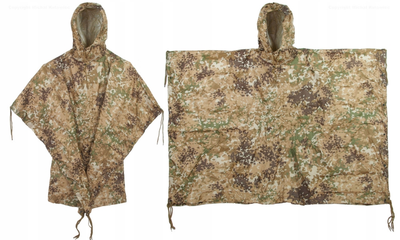 Пончо военное Mil-Tec RIPSTOP PONCHO ARID FLECK One Size M-T 4046872390463