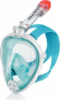 Повнолицьова маска Aqua Speed SPECTRA 2.0 7071 блакитний, білий Жін S/M