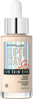 Тональна основа Maybelline Super Stay 24H Skin Tint з вітаміном C 03 стійка та освітлююча 30 мл (3600531672324)