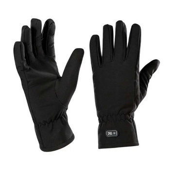 Зимние перчатки M-Tac Winter Soft Shell Black водоотталкивающие з накладкой Touch Screen. Размер XL