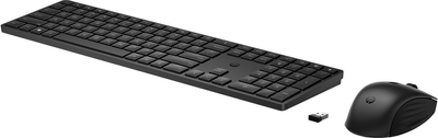 Zestaw bezprzewodowy klawiatura i mysz HP 650 Czarny 4R013AA (0196188141069)