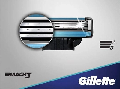 Wymienne wkłady (ostrza) do golenia dla mężczyzn Gillette Mach 3 12 sztuk (4902430798815)