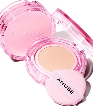 Веганский тональный кушон с сияющим финишем Amuse Dew Power Vegan Cushion 03 Honey 15g