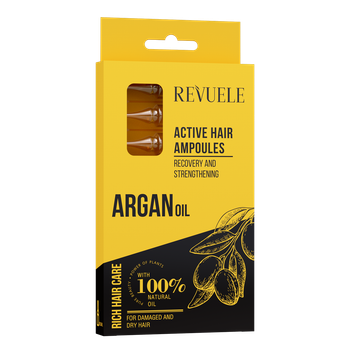 Активные ампулы для волос Revuele Argan Oil Active Hair Ampoules с аргановым маслом 8 x 5 ml