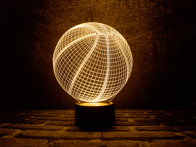 Змінна картинка для нічника-світильника 3D "Баскетбольний м'яч" 3DTOYSLAMP 000261681