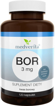 Suplement diety Medverita Bor 3 mg 120 kapsułek (5903686580796)