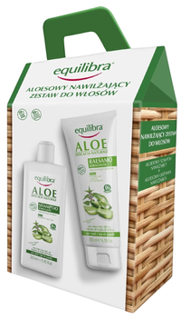 Zestaw do nawilżania włosów Equilibra Aloe Line Szampon 250 ml + Odżywka 200 ml (8000137121205)
