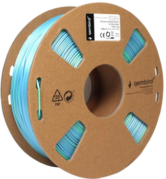 Нитка для картриджа Gembird PLA Silk 1.75 мм Blue/Green (3DP-PLA-SK-01-BG)